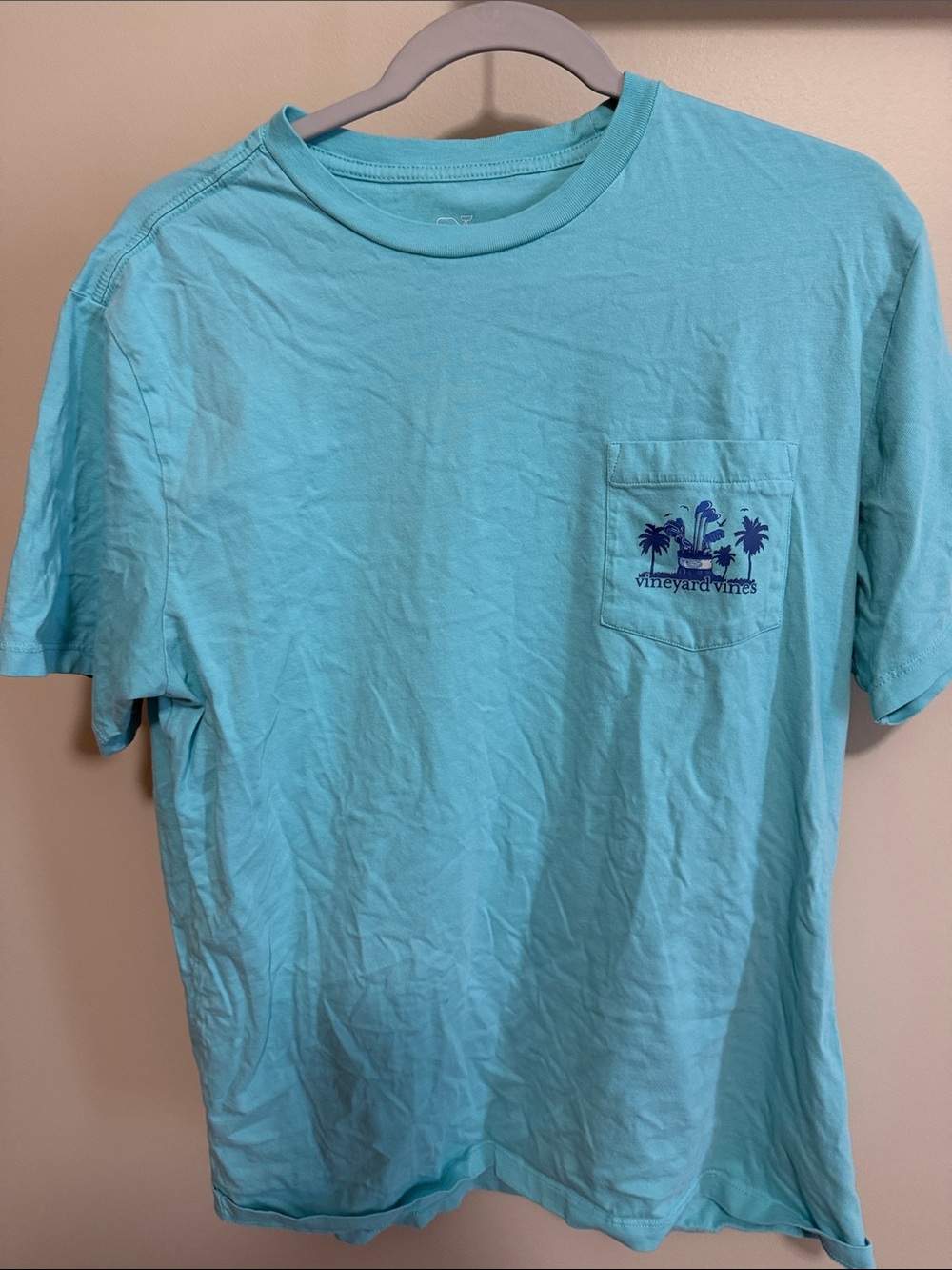 Vineyard Vines womens Pocket T-Shirt - Light Aqua